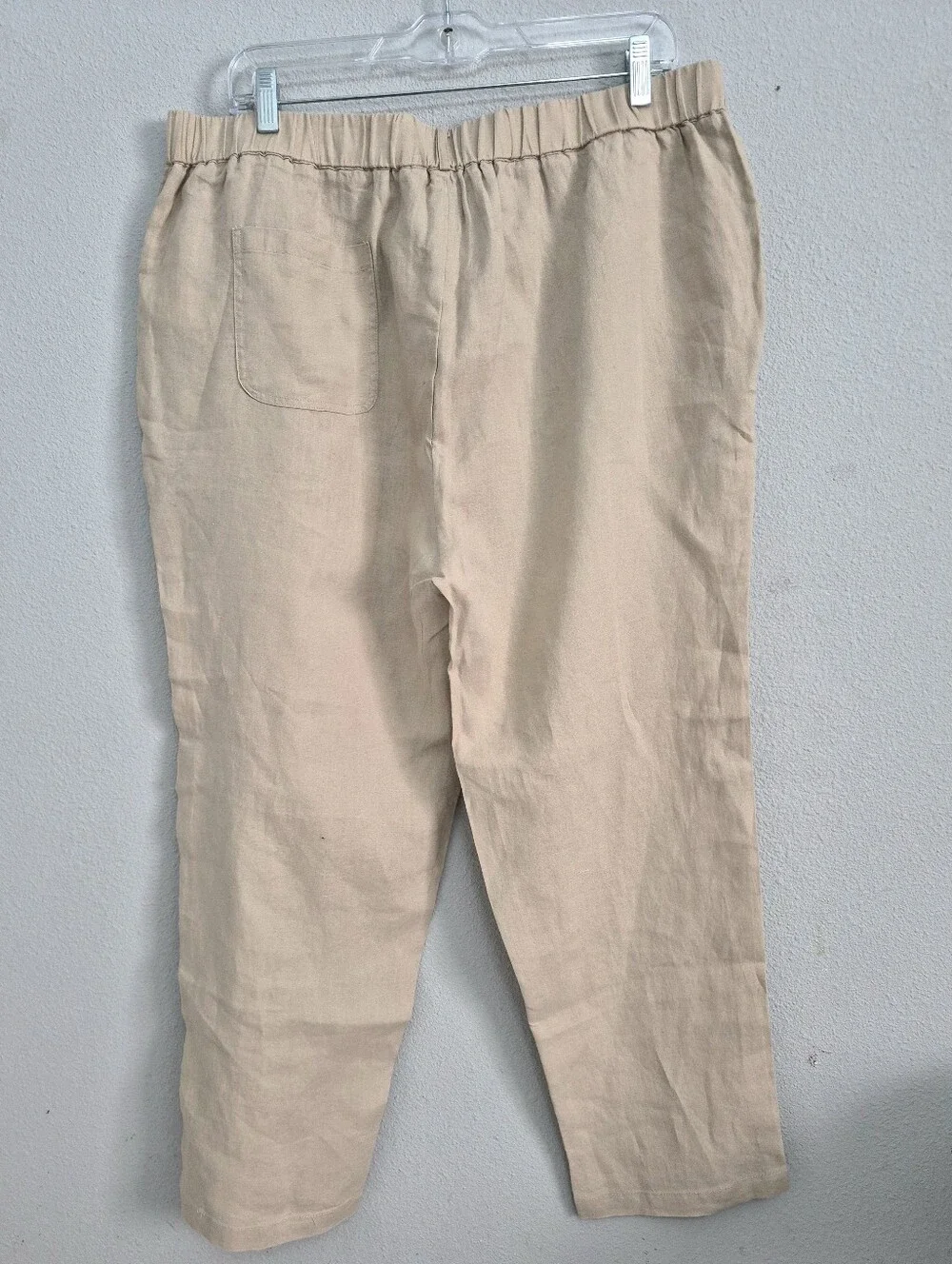 Quince European Linen Tapered Ankle Pull On Pants Flax XL Like New